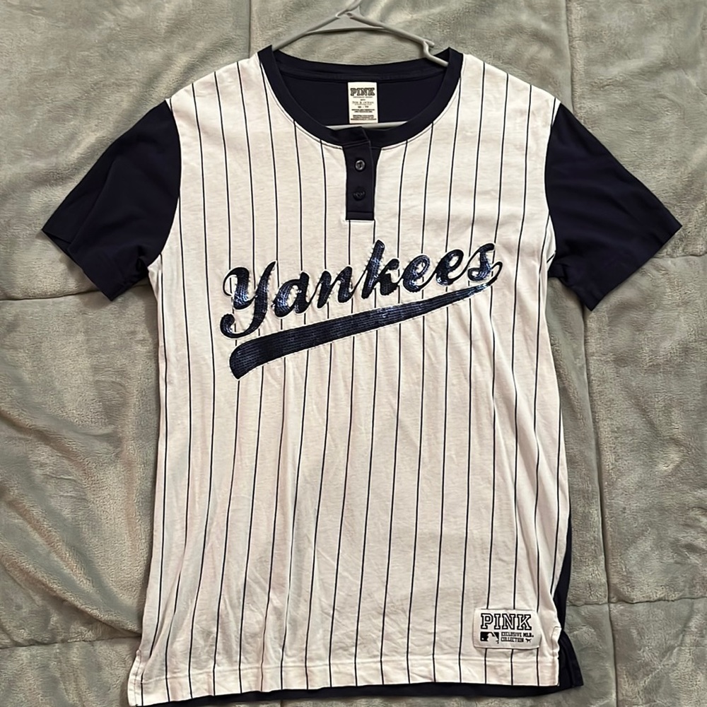 PINK Yankees sequin shirt